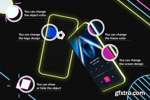 Neon iPhone XS MockUp