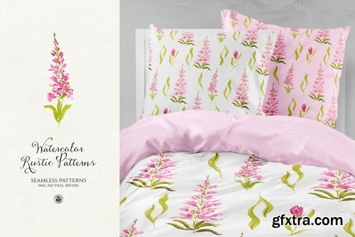 Watercolor Rustic Patterns