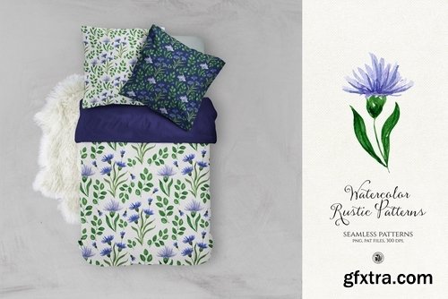 Watercolor Rustic Patterns