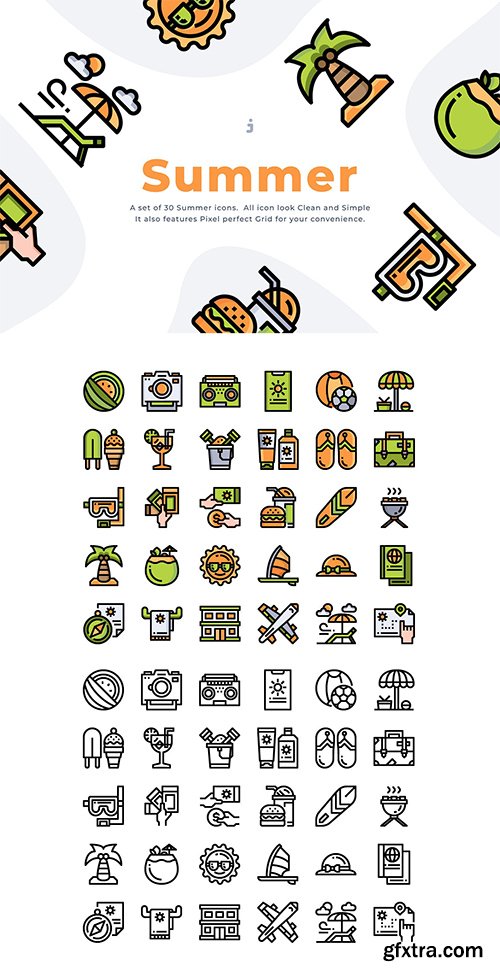 30 Summer Time Icon set