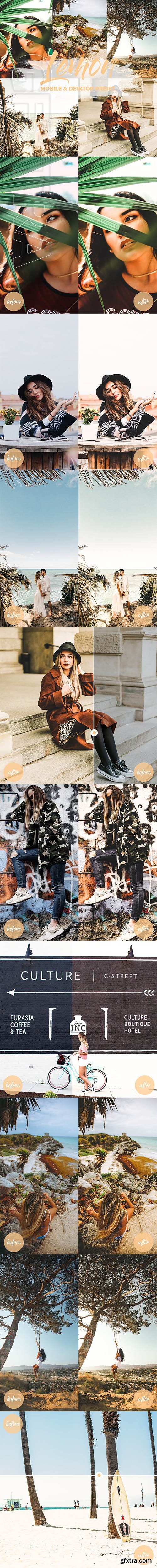 GraphicRiver - 5 Mobile and Desktop Lightroom Presets Lemon 23856162