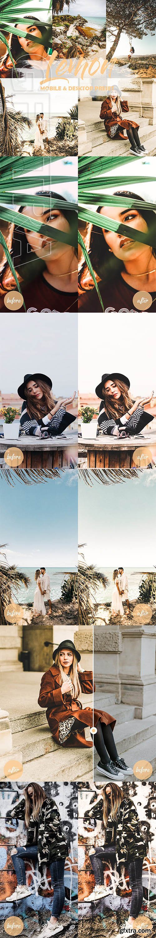 GraphicRiver - 5 Mobile and Desktop Lightroom Presets Lemon 23856162