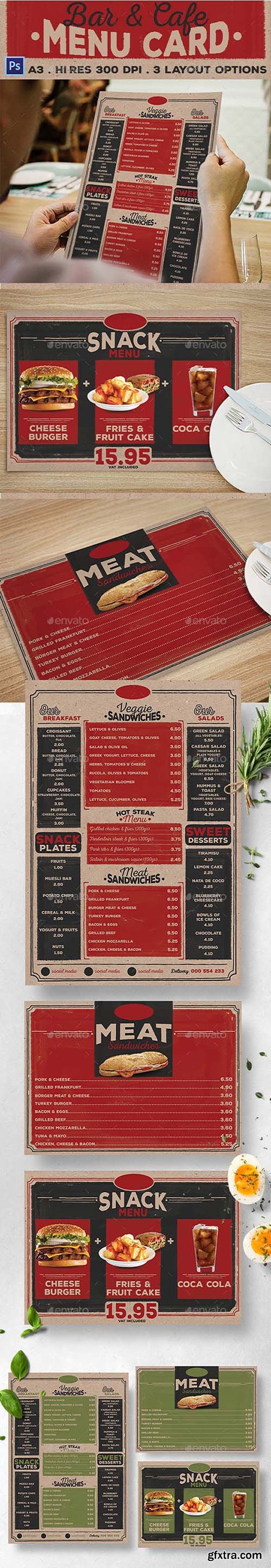 Bar & Cafe Menu Card 20742448