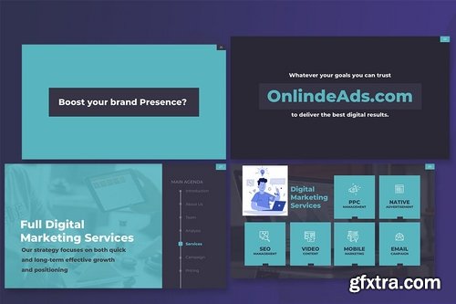 Digital Marketing Advertisement Powerpoint and Keynote Presentations