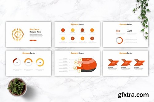 ROMANO - Restaurant & Food Powerpoint Google Slides and Keynote Templates
