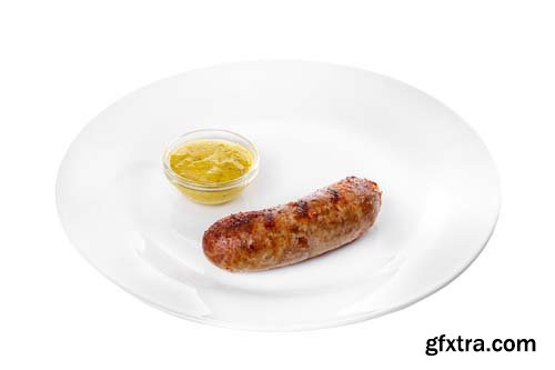 Barbecue Sausages Isolated - 9xJPGs