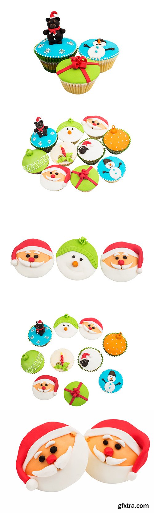 Beautiful Festive Cupcakes Isolated - 11xJPGs