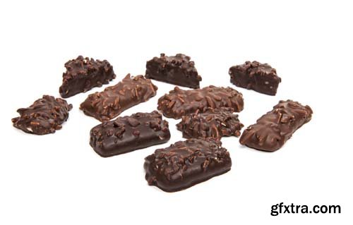 Biscuits In Chocolate Glaze Isolated - 6xJPGs