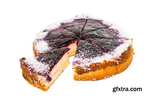 Blueberry Cheesecake Isolated - 8xJPGs