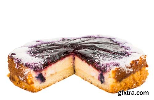 Blueberry Cheesecake Isolated - 8xJPGs