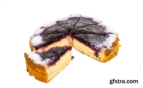 Blueberry Cheesecake Isolated - 8xJPGs