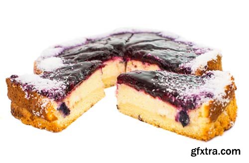 Blueberry Cheesecake Isolated - 8xJPGs