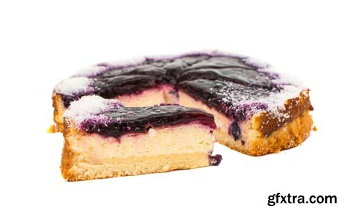 Blueberry Cheesecake Isolated - 8xJPGs