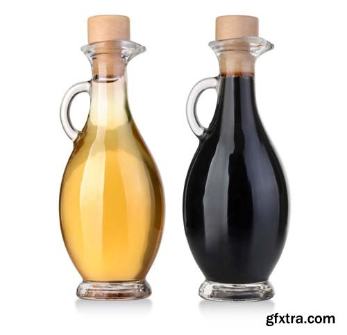 Bottle Of Olive Oil And Vinegar Isolated - 10xJPGs