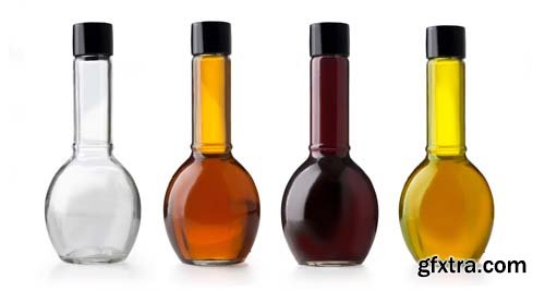 Bottle Of Olive Oil And Vinegar Isolated - 10xJPGs