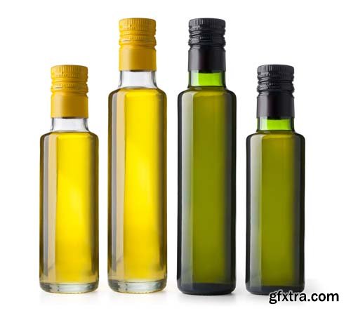 Bottle Of Olive Oil And Vinegar Isolated - 10xJPGs