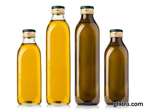 Bottle Of Olive Oil And Vinegar Isolated - 10xJPGs