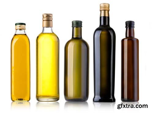 Bottle Of Olive Oil And Vinegar Isolated - 10xJPGs