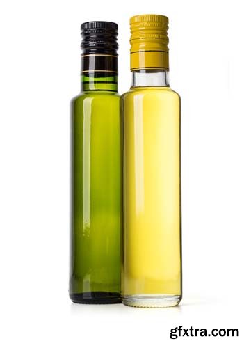 Bottle Of Olive Oil And Vinegar Isolated - 10xJPGs