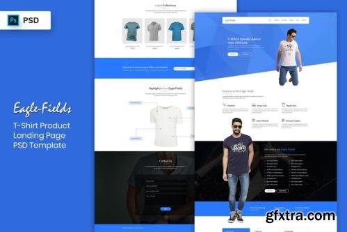 T-Shirt Product - Landing Page PSD Template