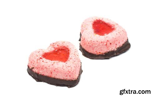 Cake Heart Isolated - 8xJPGs