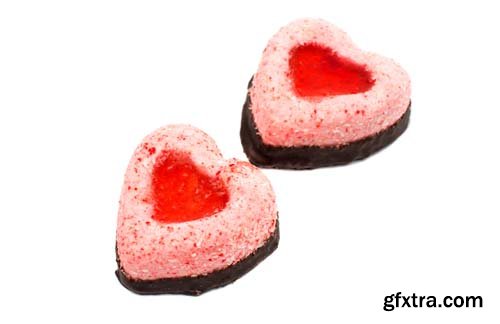 Cake Heart Isolated - 8xJPGs