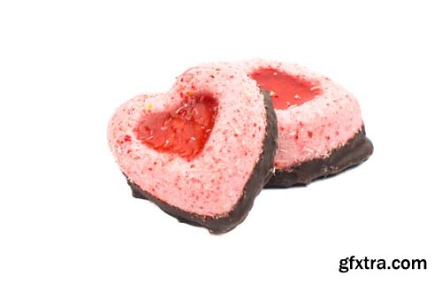 Cake Heart Isolated - 8xJPGs