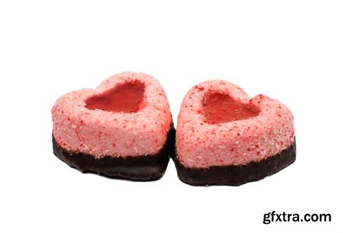 Cake Heart Isolated - 8xJPGs