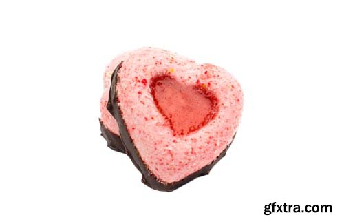 Cake Heart Isolated - 8xJPGs