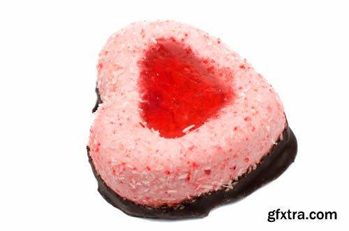 Cake Heart Isolated - 8xJPGs