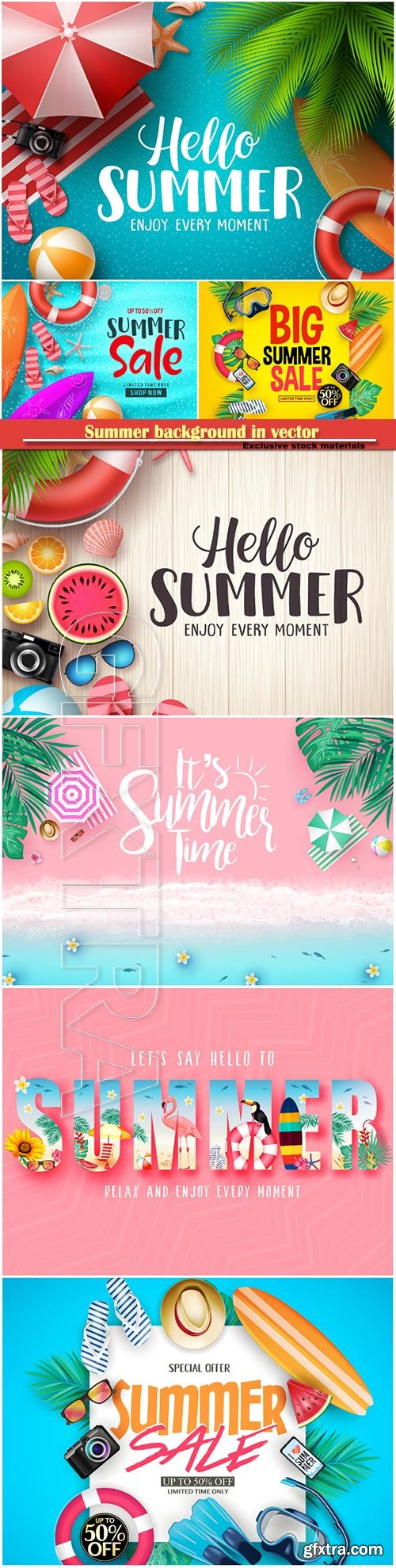 Summer background in vector