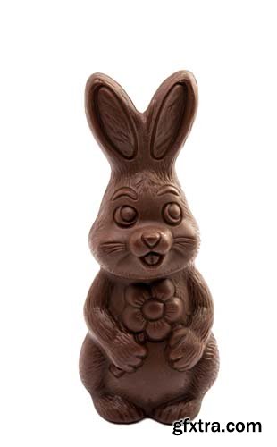 Chocolate Bunny Isolated - 10xJPGs