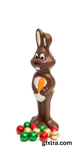 Chocolate Bunny Isolated - 10xJPGs