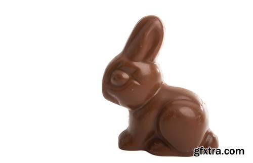 Chocolate Bunny Isolated - 10xJPGs