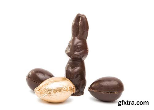 Chocolate Bunny Isolated - 10xJPGs