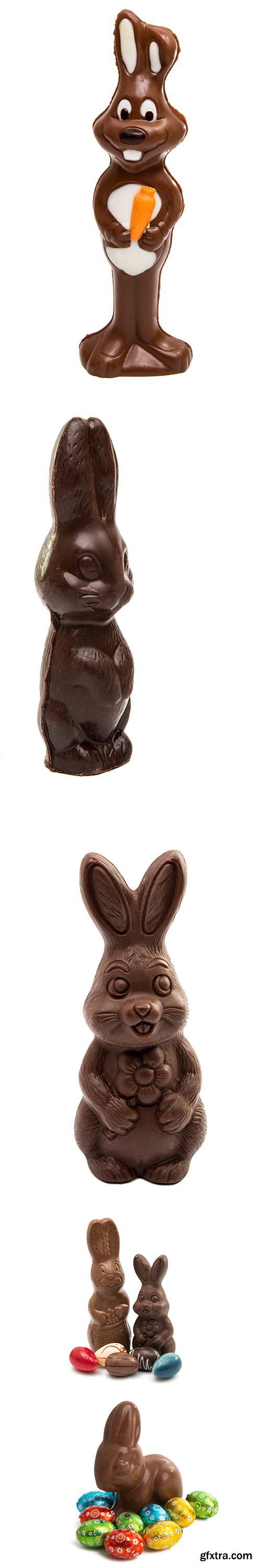 Chocolate Bunny Isolated - 10xJPGs