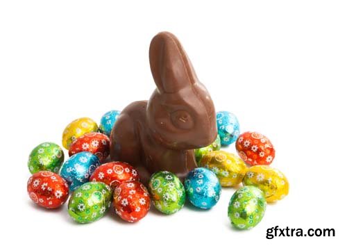 Chocolate Bunny Isolated - 10xJPGs