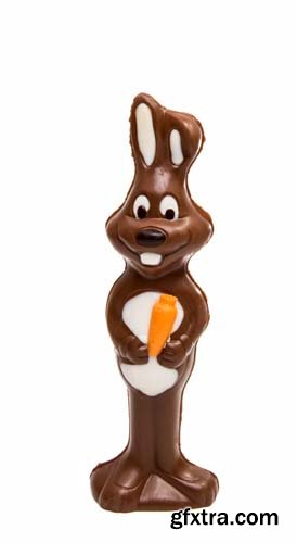 Chocolate Bunny Isolated - 10xJPGs