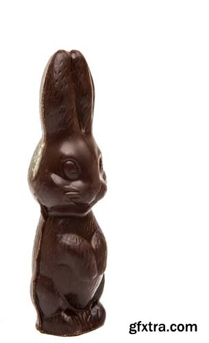 Chocolate Bunny Isolated - 10xJPGs