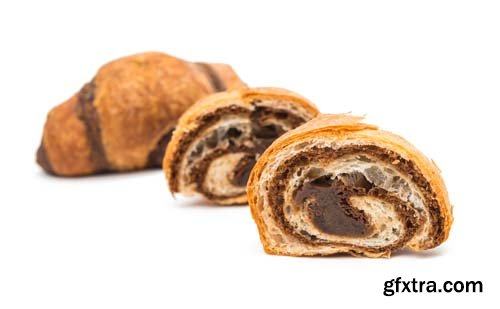 Chocolate Croissant Isolated - 10xJPGs