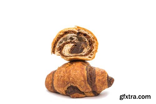 Chocolate Croissant Isolated - 10xJPGs