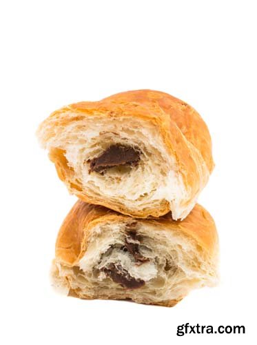 Chocolate Croissant Isolated - 10xJPGs