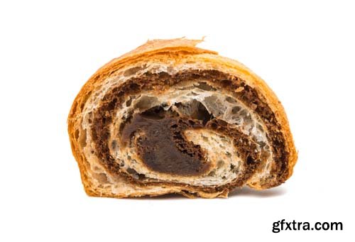 Chocolate Croissant Isolated - 10xJPGs