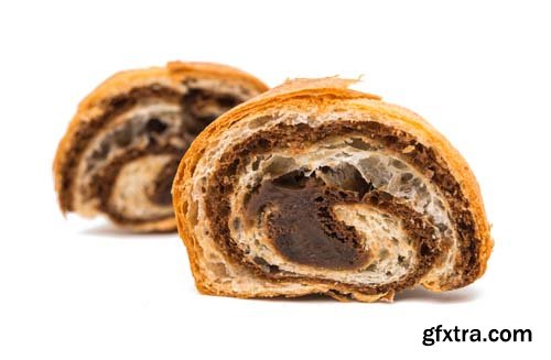 Chocolate Croissant Isolated - 10xJPGs