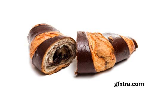 Chocolate Croissant Isolated - 10xJPGs