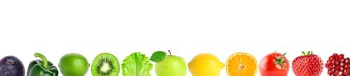 Collage Of Mixed Fruits And Vegetables Isolated-1 - 15xJPGs