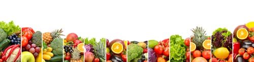 Collage Of Mixed Fruits And Vegetables Isolated-1 - 15xJPGs