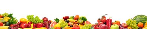 Collage Of Mixed Fruits And Vegetables Isolated-2 - 14xJPGs