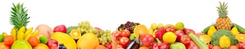 Collage Of Mixed Fruits And Vegetables Isolated-2 - 14xJPGs