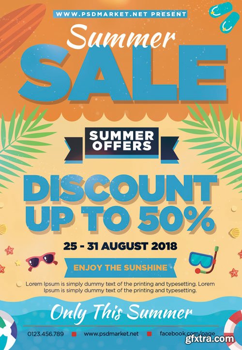 SUMMER SALE FLYER – PSD TEMPLATE